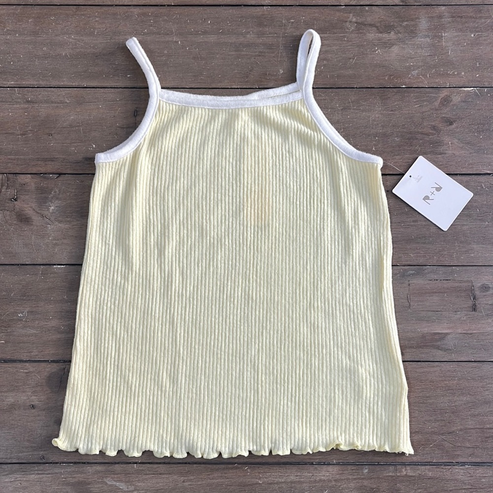 3/$15 bundle and save. NWT yellow ribbed tank top, girls L 12-14